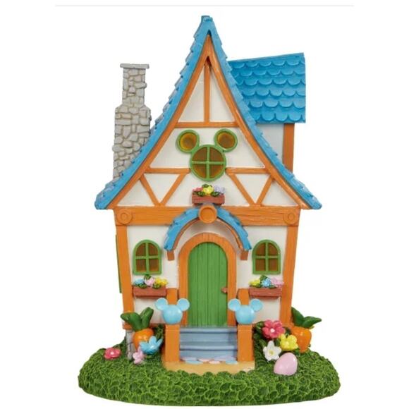 Disney Musical Light-up Easter Spring Village 13-piece Holiday Set NEW - Picture 8 of 11